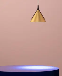 Závesné svietidlá Axo Light Axolight Jewel Mono kyvadlo čierno-zlatá 2700K 38°