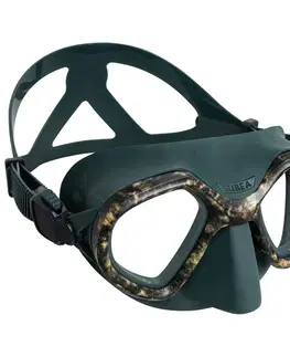 šnorchl Maska 500 Dual s malým objemom na podmorský rybolov