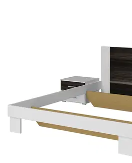 Spálňové zostavy VIERA moderná spálňa 180, biela/čierny orech