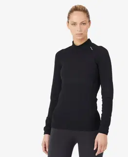 mikiny Dámske bežecké tričko Kiprun Skincare s dlhým rukávom bezšvové čierne