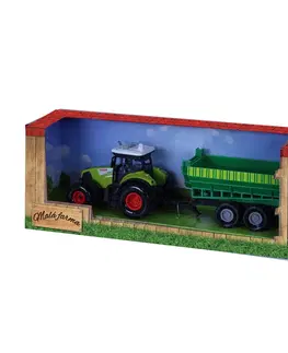 Hračky - dopravné stroje a traktory RAPPA - Traktor plastový so zvukom a svetlom s vlečkou