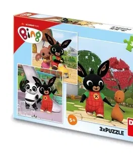 Do 99 dielikov Dino Toys Puzzle Bing sa hrá 3x55 Dino