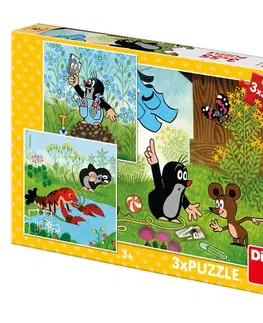 Do 99 dielikov Dino Toys Puzzle Krtko a nohavičky 3x55 Dino