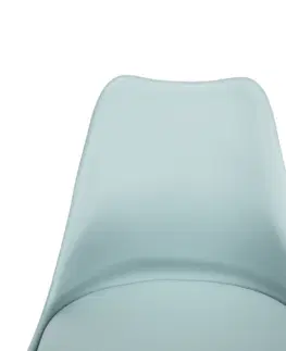 Jedálenské stoličky KONDELA Etosa otočná jedálenská stolička mentolová / buk