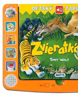 Leporelá, krabičky, puzzle knihy Detský tablet – Zvieratká - Tony Wolf