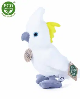 Plyšové hračky RAPPA - Plyšový papagáj kakadu 17 cm ECO-FRIENDLY