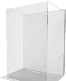 Sprchové dvere MEXEN/S - Kioto Sprchová zástena WALK-IN voľne stojaca 105 x 200, transparent 8 mm, biela 800-105-002-20-00