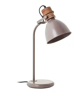 Stolové lampy Brilliant Stolová lampa Erena, hlava otočná, taupe