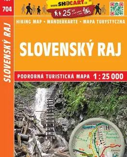 Turistika, skaly Slovenský raj - tmč.704 - 1:25 000 SC
