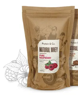 Proteíny Protein&Co. NATURAL WHEY – prémiový protein bez chemie 2 kg Zvoľ príchuť: Italian cocoa, Zvoľ príchuť: Pure raspberry
