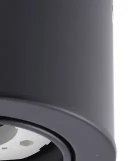Bodové svetlá Lindby Povrchový reflektor Jyla, čierny, 4200K, 4,8 W