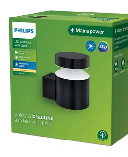 Vonkajšie nástenné svietidlá Philips Vonkajšie nástenné svietidlo Philips LED Laven, výška 13,5 cm