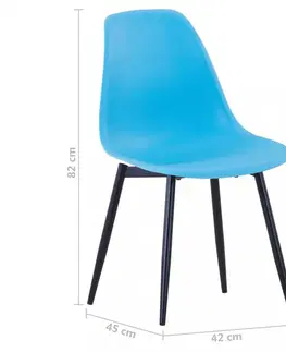 Jedálenské stoličky a kreslá Jedálenská stolička 2 ks plast / kov Dekorhome Žltá