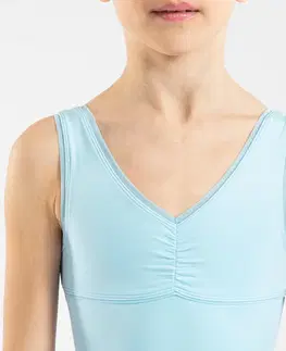 balet Dievčenský baletný trikot 150 modrý