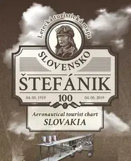Slovensko a Česká republika Letecká mapa storočnica M.R.Štefánika