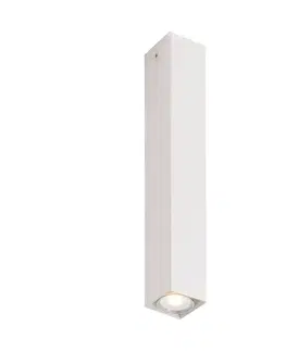 Stropné svietidlá Eco-Light Downlight Fluke v hranatom tvare výška 40 cm biela