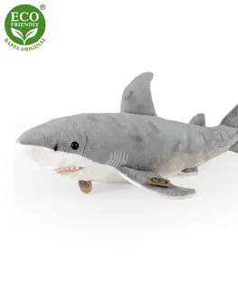 Plyšové hračky RAPPA - Plyšový žralok biely 51 cm ECO-FRIENDLY