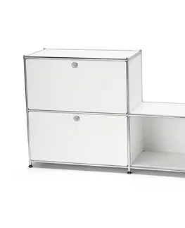 Office Furniture Kovový regál »CN3« s 3 priehradkami, biely