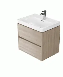 Kúpeľňa CERSANIT - SET B114 CREA 60, dub (skrinka + umývadlo) S801-288