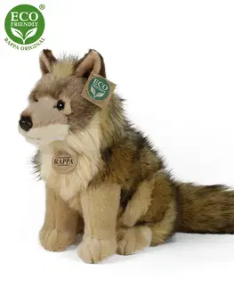 Plyšové hračky RAPPA - Plyšový kojot/vlk sediaci 24 cm ECO-FRIENDLY