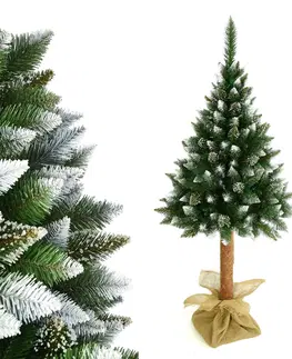 Vianočné stromčeky NABBI Christee 7 vianočný stromček na pni 220 cm zelená / biela