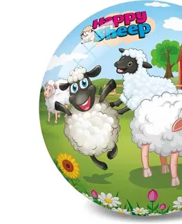 Hračky - Lopty a loptové hry MADE - Lopta - veselá ovečka, 14 cm