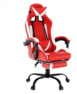 Kancelárske stoličky Herné kreslo s podnožkou OZGE NEW Tempo Kondela Červená