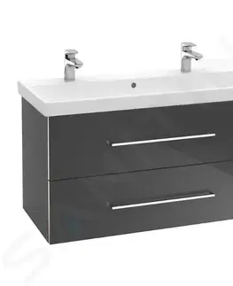 Kúpeľňa VILLEROY & BOCH - Avento Dvojumývadlo nábytkové, 1000x470 mm, s prepadom, otvory na batériu, CeramicPlus, alpská biela 4156A4R1