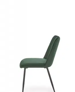 Jedálenské zostavy Jedálenská stolička K539 Halmar Tmavo zelená