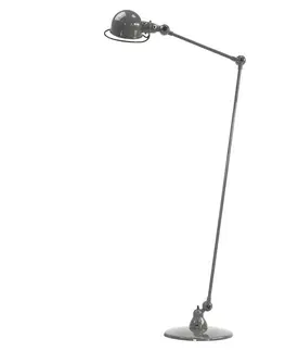 Stojacie lampy Jieldé Jieldé Loft D1240 stojaca lampa kĺbové rameno sivá