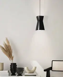 Závesné svietidlá EGLO Závesná lampa Valecrosia, čierna, 18 cm x 18 cm