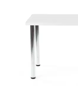 Jedálenské stoly HALMAR Modex 120 jedálenský stôl biela / chróm