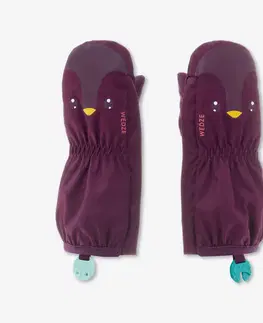rukavice Detské lyžiarske palčiaky Warm Lugiklip fialové