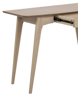 Písacie stoly Dkton Dizajnový písací stôl Narnia 105 cm, dub