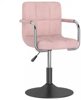 Kancelárske stoličky Otočná stolička kov / zamat Dekorhome Vínová