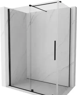 Sprchovacie kúty MEXEN/S - Velár sprchovací kút 130 x 75, transparent, čierna 871-130-075-01-70