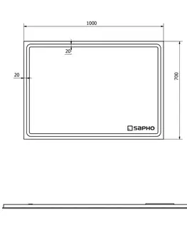 Kúpeľňa SAPHO - Zrkadlo GEMINI s LED osvetlením 1000x700mm GM100