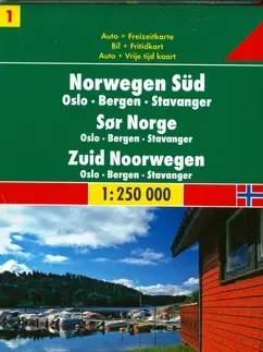 Do auta Nórsko Juh Oslo mapa 1:250T.