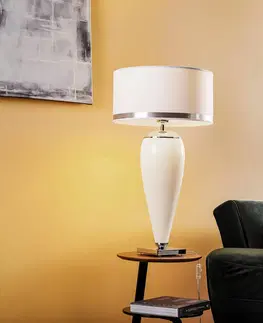 Stolové lampy Argon Stolová lampa Lund, biela/opálová, výška 70 cm