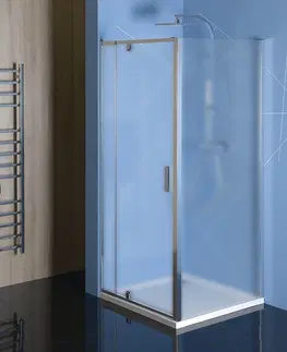 Sprchové dvere POLYSAN - EASY obdĺžniková/štvorcová sprchová zástena pivot dvere 800-900x900, L/P, sklo Brick EL1638EL3338