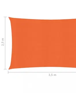 Stínící textilie Tieniaca plachta obdĺžniková HDPE 2,5 x 4 m Dekorhome Hnedá