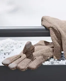 Gloves & Mittens Rukavice z pleteného flísu, hnedé