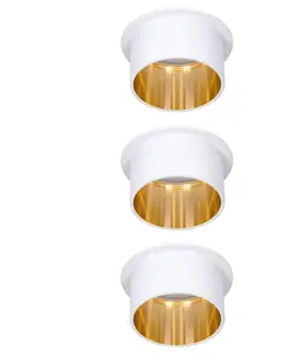 Zapustené svietidlá Paulmann Paulmann Gil zapustené LED biela matná/zlatá 3 ks