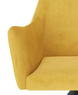 Jedálenské stoličky a kreslá Jedálenské kreslo 2 ks zamat / kov Dekorhome Ružová