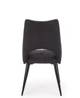 Jedálenské stoličky HALMAR K369 jedálenská stolička tmavosivá / čierna