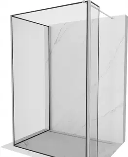Sprchové dvere MEXEN/S - Kyoto Sprchová zástena WALK-IN 130 x 120 x 30 cm, čierny vzor, chróm 800-130-120-221-01-70-030