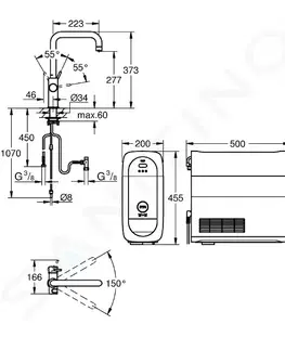 Kuchynské drezy GROHE GROHE - Blue Home Drezová batéria Connected, s chladiacim zariadením a filtráciou, chróm 31456001