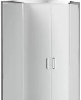 Sprchovacie kúty DEANTE - Funkia chróm - Sprchovací kút, polguľatý, 80x80 cm KYP_652K