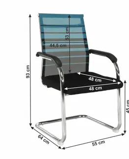 Konferenčné stoličky Zasadacia stolička, modrá/čierna, ESIN