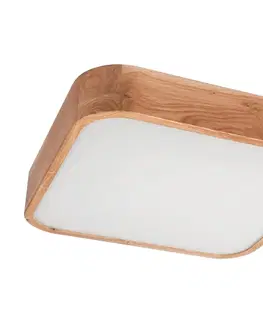 Svietidlá  Stropné svietidlo OAK SQUARE 4xE27/15W/230V 45x45 cm dub 